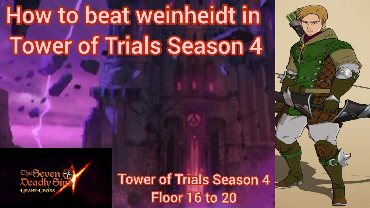 How to beat weinheidt in Tower of Trials Season 4 (Floor 16to20)|Seven Deadly Sins GrandCross Global