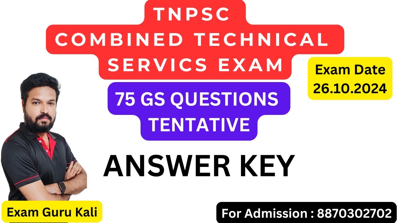 GS Answer Key | Combined Technical Service Exam 26.10.2024