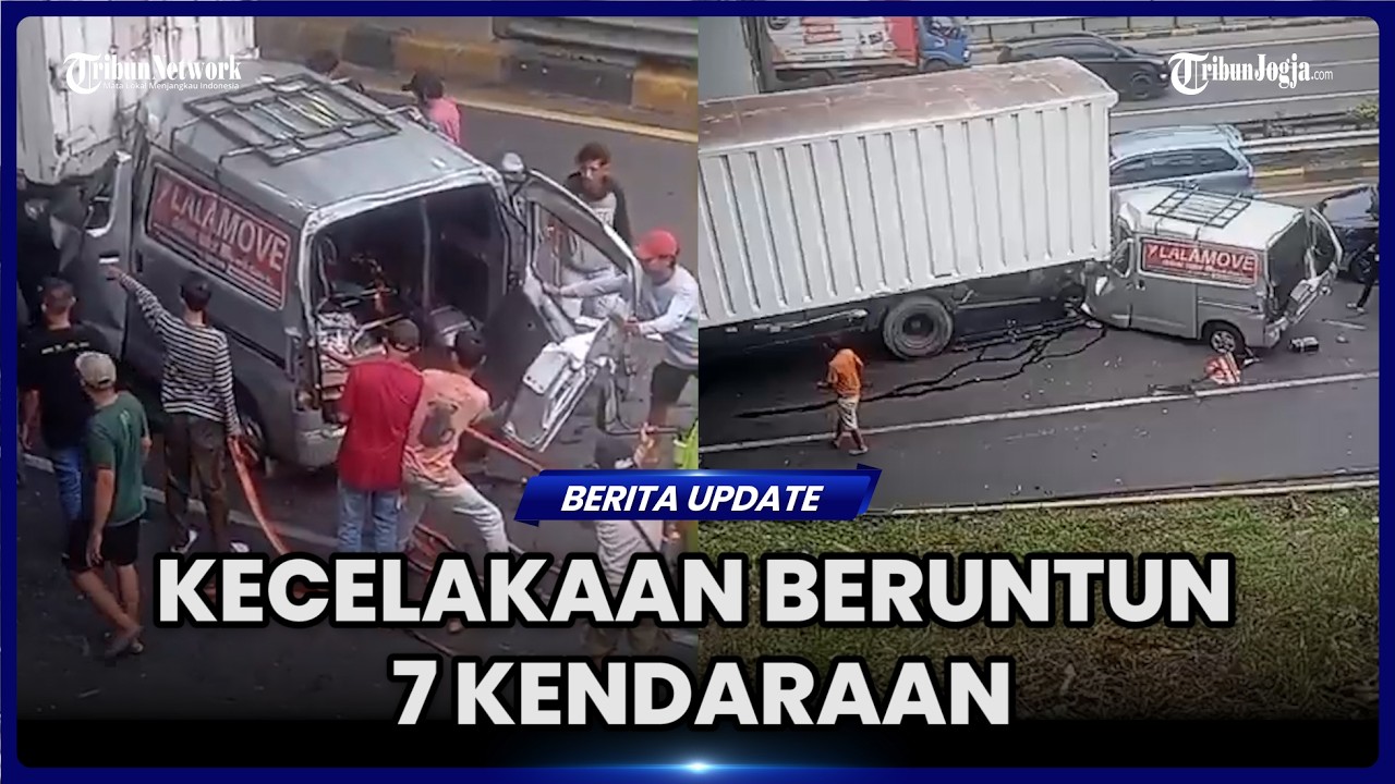 7 KENDARAAN TERLIBAT KECELAKAAN BERUNTUN DI TOL JORR PASAR REBO JAKTIM