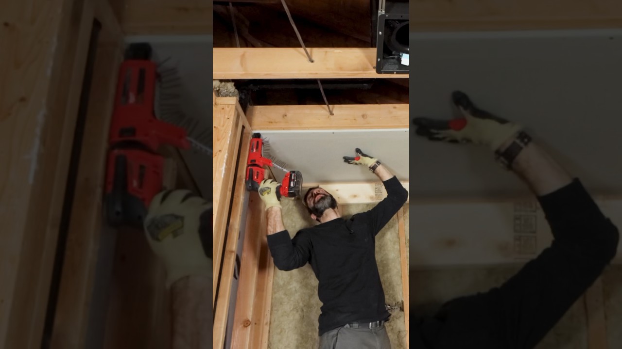 Drywall Ceiling Installation Tips - #shorts #homerepairtutor
