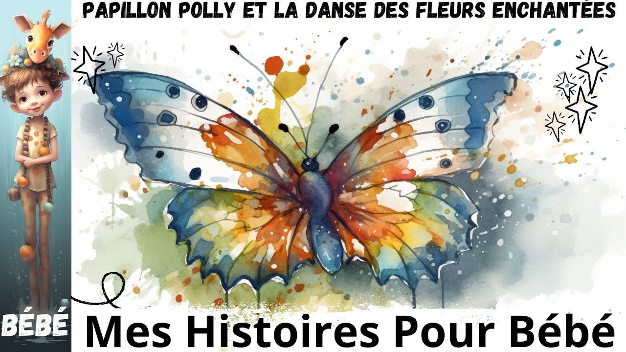 Histoire pour bébé  video,  🦋  Papillon Polly et la danse des fleurs enchantées