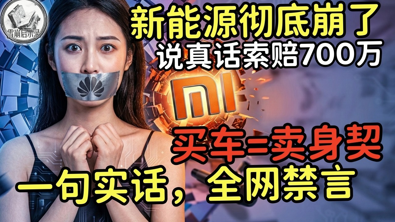中国新能源车彻底崩了！修车先签“禁言协议”，修理工被告700万，只因为说了真话中国车主 维权：签合同、丢工作、被起诉，新能源车的隐形规则：不许说、不许骂、不许维权
