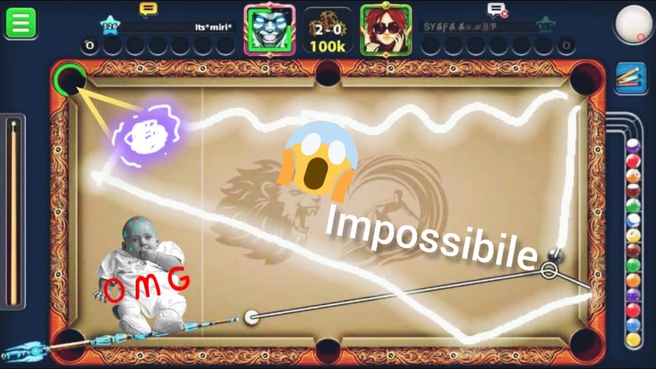 Syafa Armop vs me | 8 ball pool M .C Impossible Shots 😱