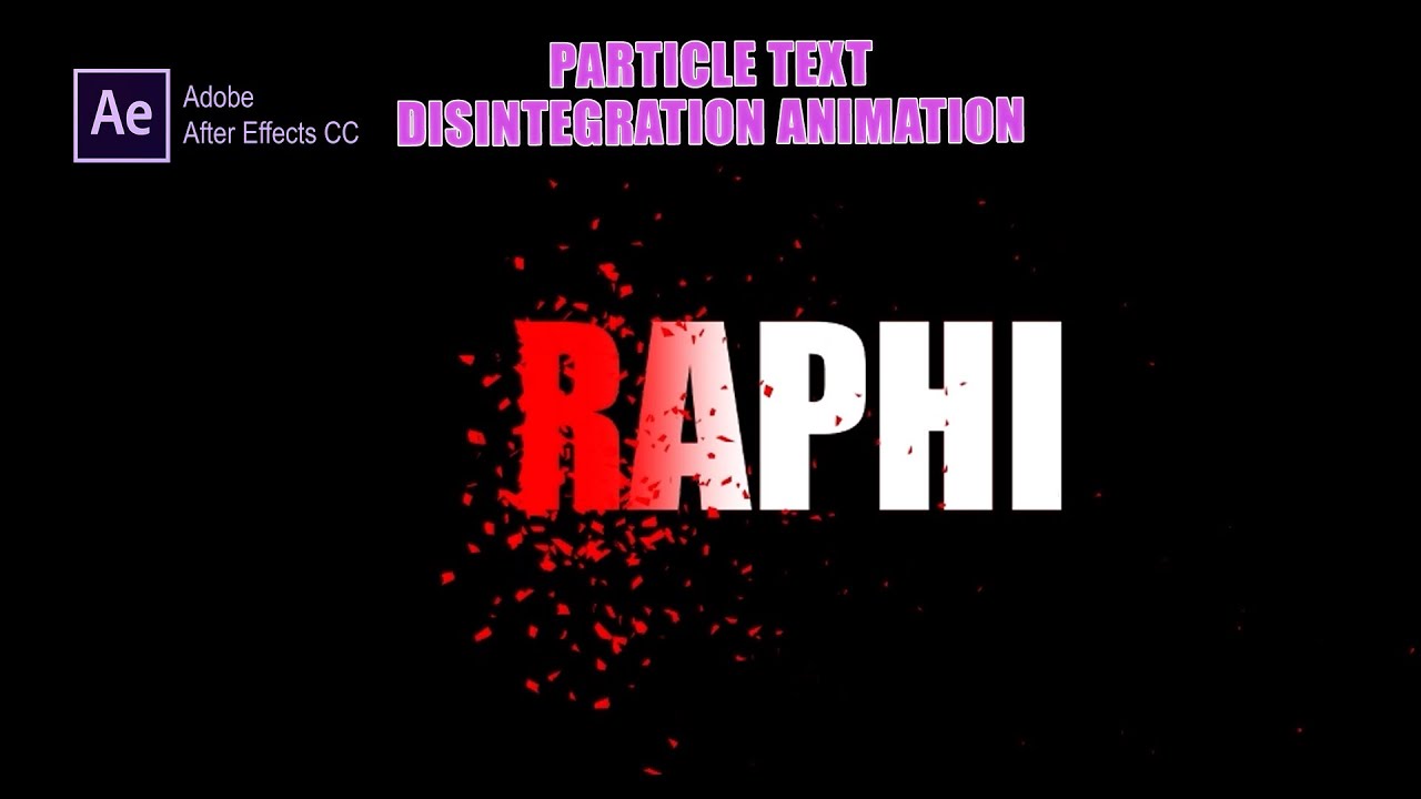 Particle Text Disintegration Animation in After Effects   After Effects 2024 Tutorial  No Plugins Us