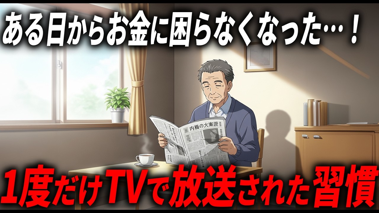 【たったそれだけ！？】TVで一度だけ紹介された、突如としてお金には困らなくなってしまった習慣