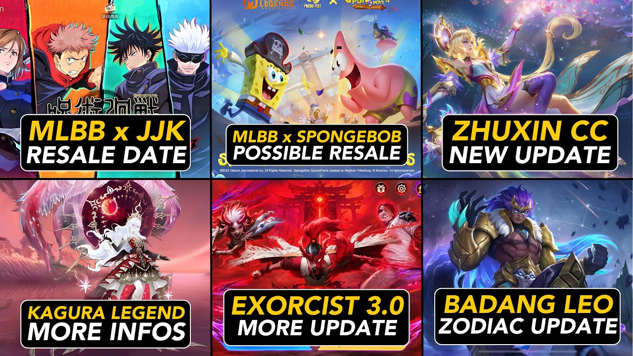 RECENT KAGURA LEGEND UPDATES| MLBB X JJK|EXORCIST 3.0| FREE 10th ANNIVERSARY SKINS| ZHUXIN CC UPDATE