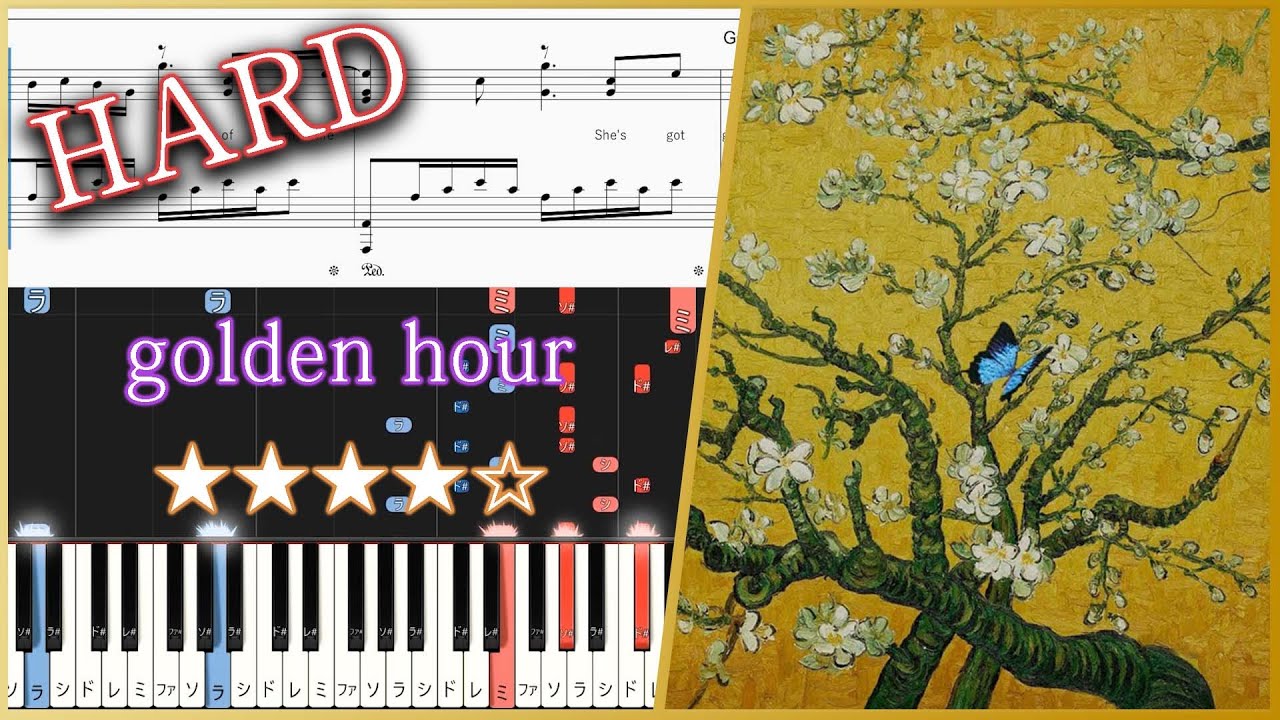 golden hour - JVKE - Hard Piano Tutorial + Sheets【Piano Arrangement】