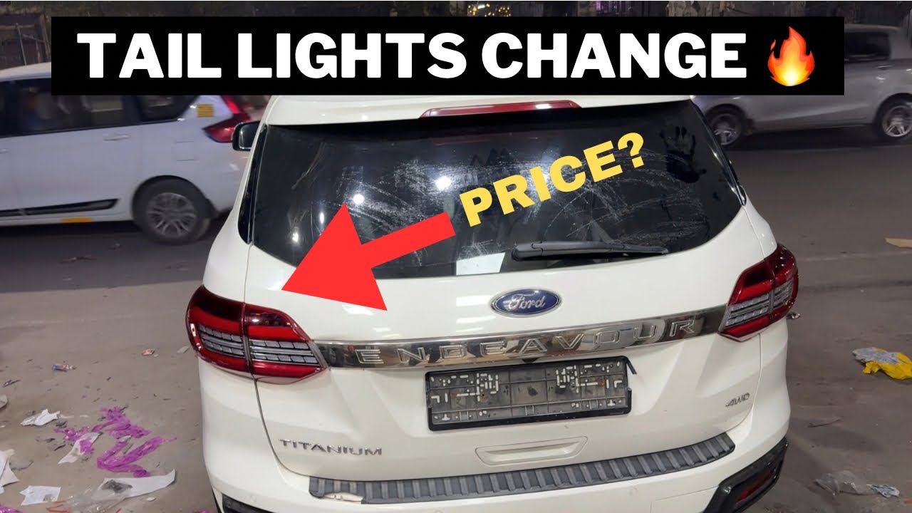 INSTALLING TAIWAN STYLE TAIL LIGHTS IN FORD ENDEAVOUR 🔥 Look changed 👌🏻‼️