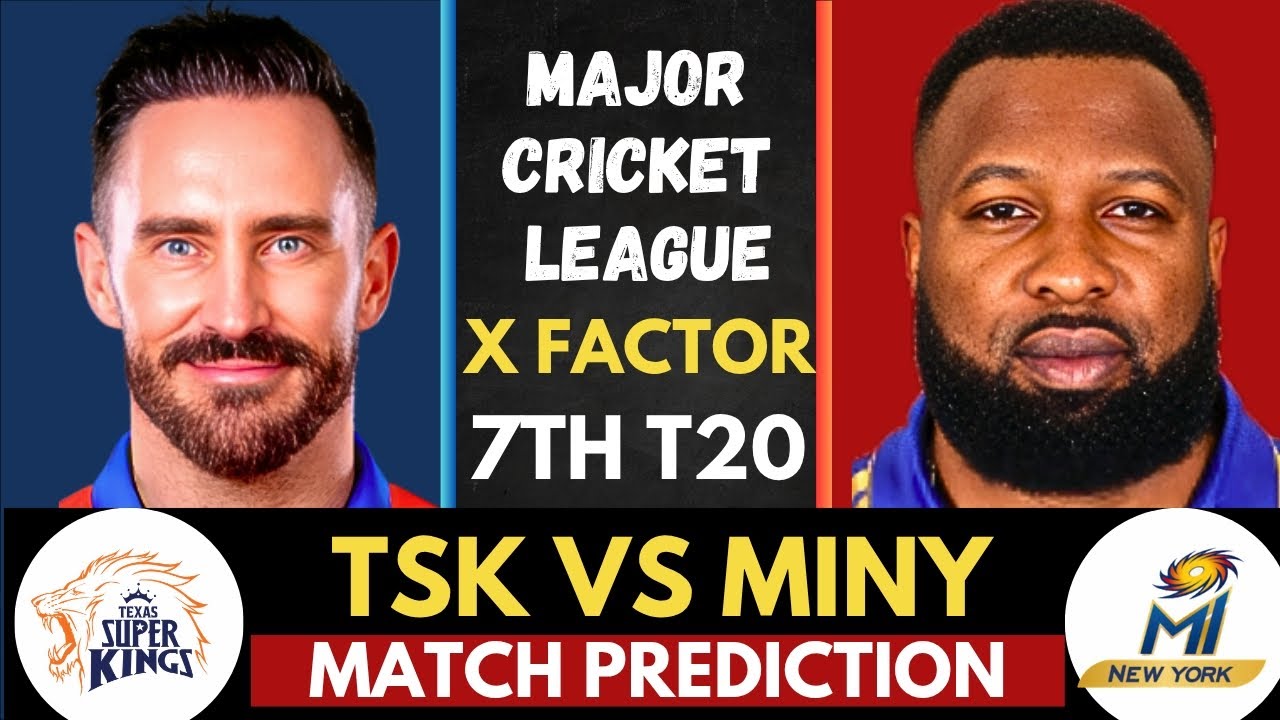 TSK vs MINY - 7th T20 Match Prediction 🦁 | Texas Super Kings vs MI New York | MLC 2026
