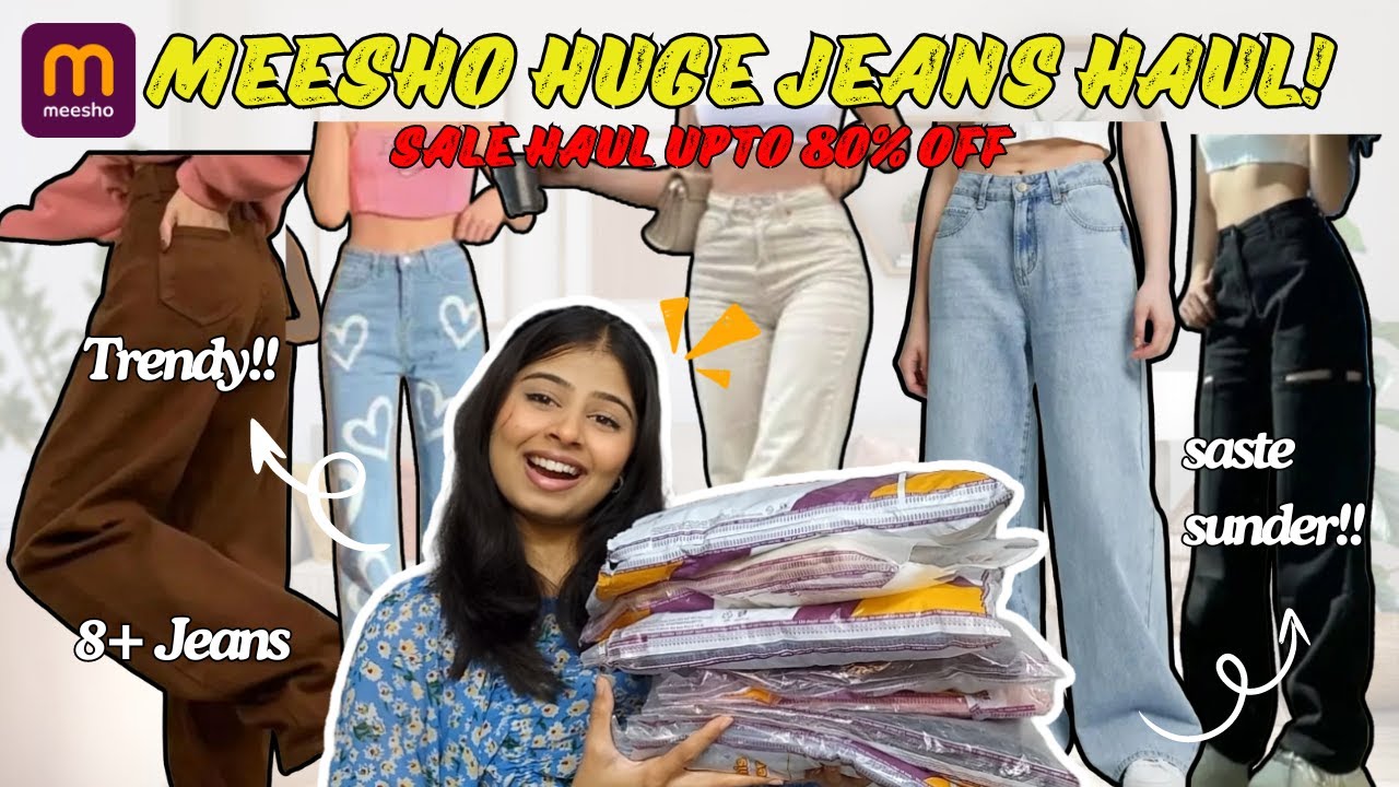 HUGE MEESHO Jeans Haul! Part-3 😱😍 | UNDER BUDGET | High Waist and Trendy!😍🤯||