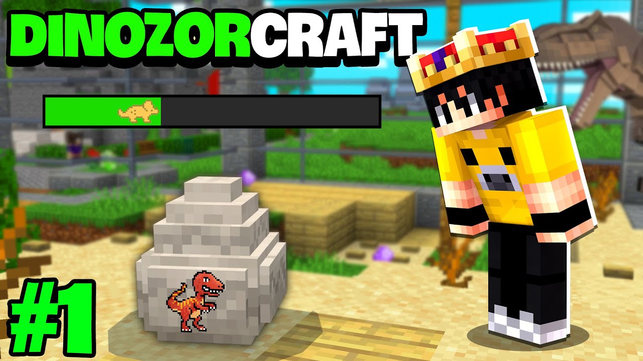 DİNOZOR BAHÇESİ! | Minecraft PE DinozorCraft | Bölüm 1