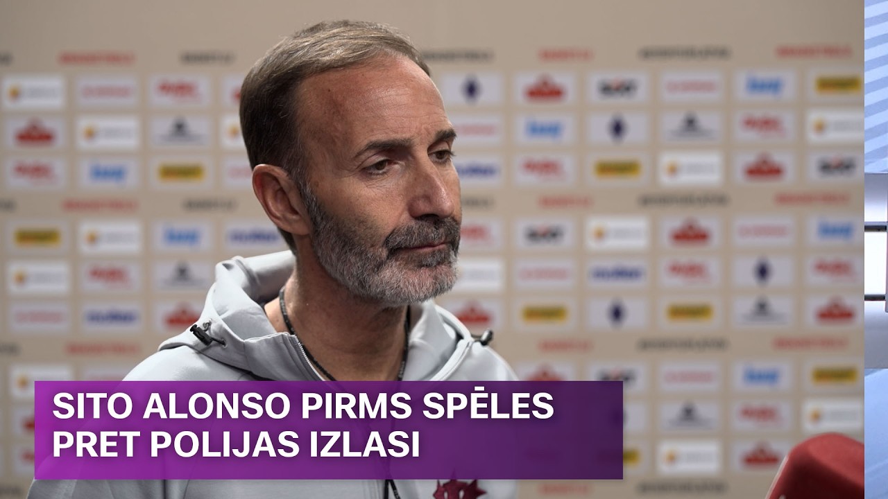 Latvijas basketbola izlases galvenais Sito Alonso pirms spēles pret Polijas izlasi I Sporta Studija