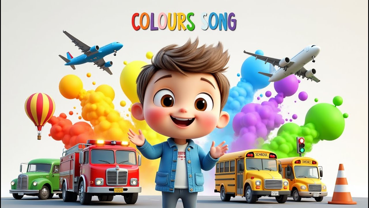 Colors Song for Kids | Learn Colors with Vehicles & Fun | Devishu Kids