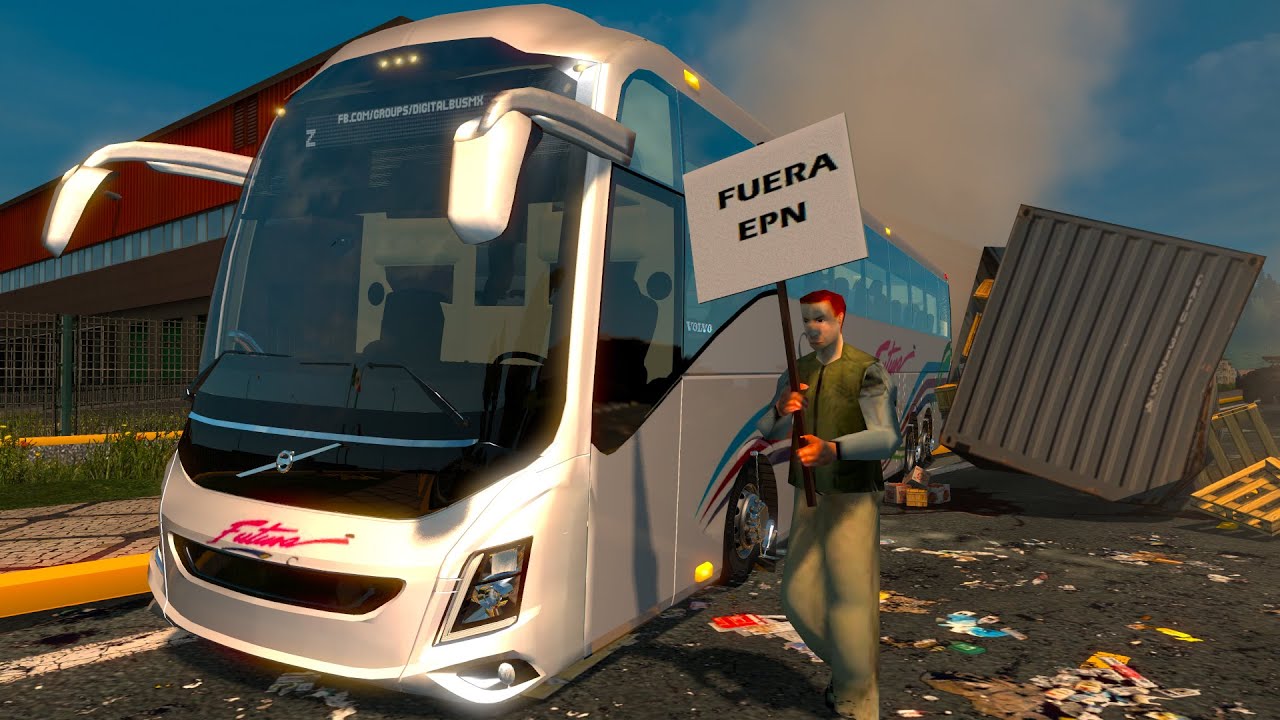 ETS2 Bus Volvo 9800 Futura! Toluca a Oaxaca Manifestación de maestros!Euro Truck Simulator 2