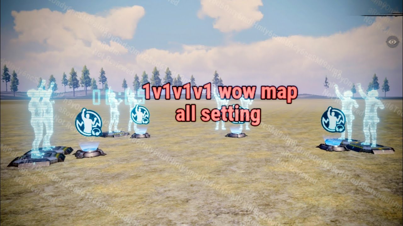 How to make 1v1v1v1 Wow MAP Setting Wow|MAP NO ROOM CARD MAP|#pubgmobile #wow 