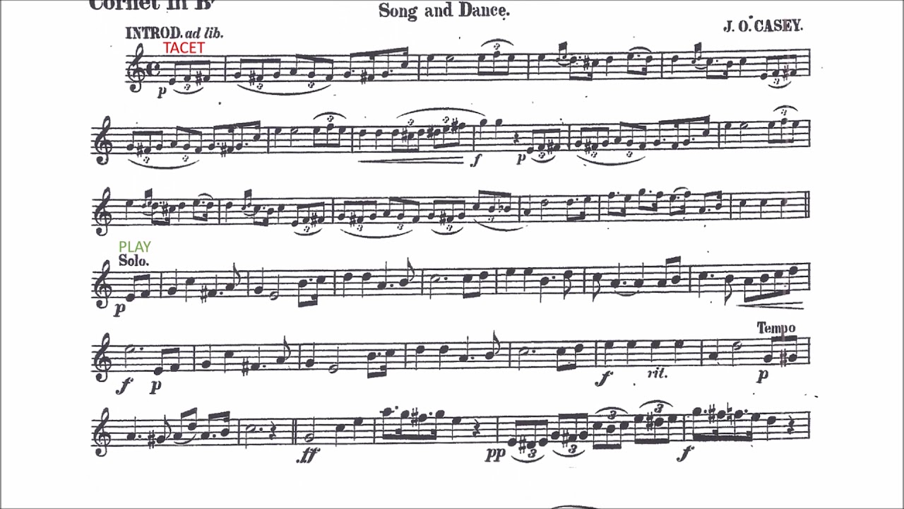 Trumpet Play-Along - Darling Vincent by John Oscar Casey - with sheet music