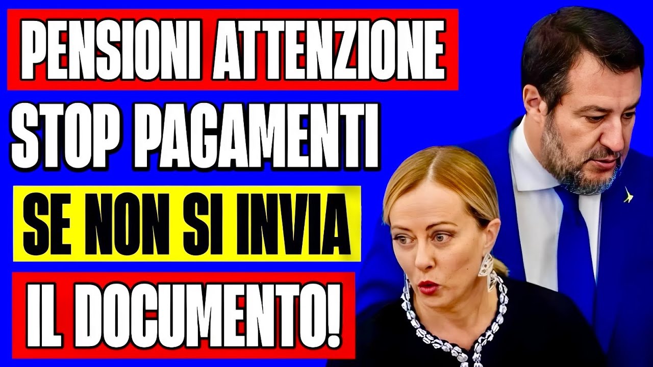 PENSIONI  MARZO 👉 STOP AI PAGAMENTI PER MOLTI ‼️ SE NON SI INVIA QUESTO DOCUMENTO IMPORTANTE 💸 💻