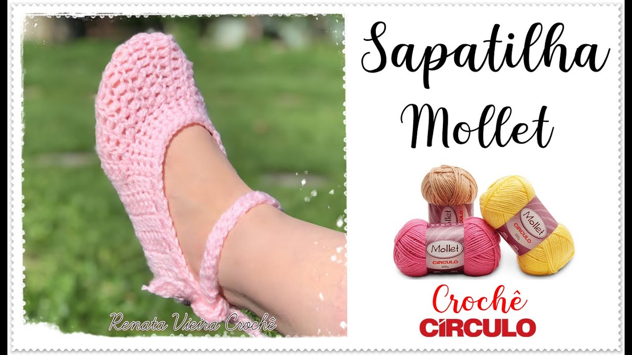 Sapatilha Mollet - Croche Renata Vieira