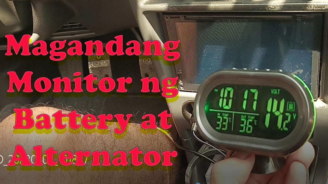 Magandang Digital Car Voltmeter pang monitor ng battery at alternator #voltmeter #alternator