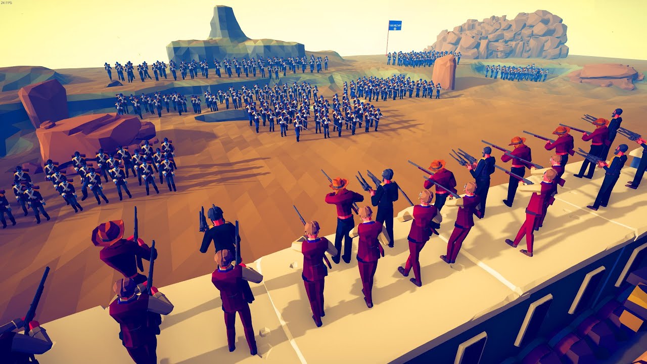 300x USA ARMY ATTACK COWBOY CITY - Totally Accurate Battle Simulator TABS