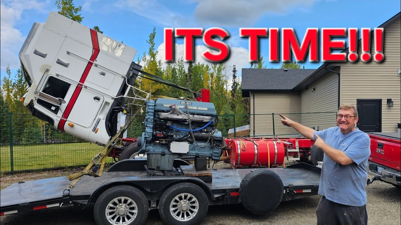 Установка моего движка торговой площадки Facbook в Смоки. #cabover #kenworth. #engineswap