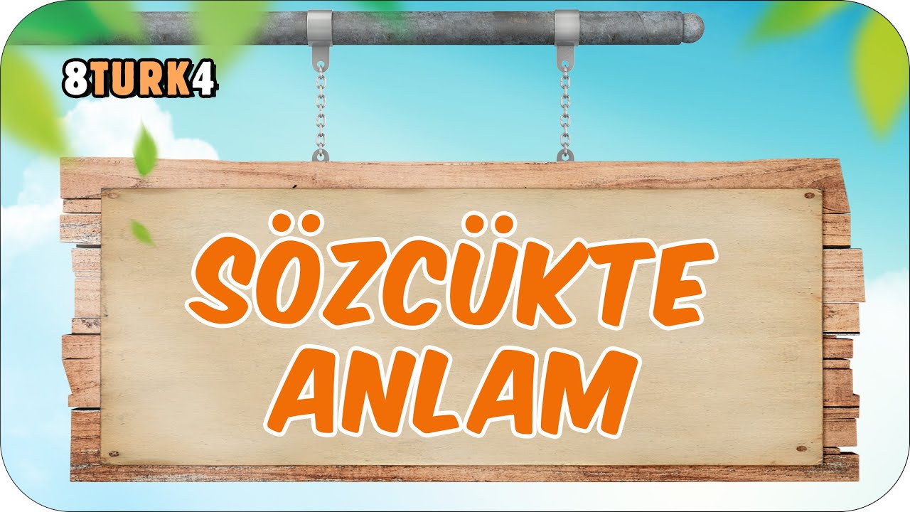 Sözcükte Anlam 📙 8. Sınıf Türkçe #2024LGS