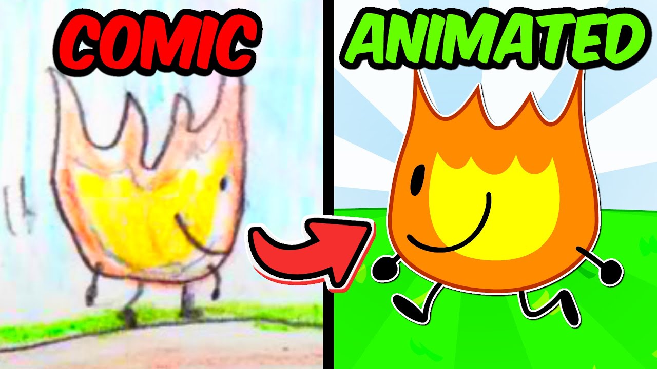 Все комиксы BFDI Firey: АНИМИРОВАННЫЕ!