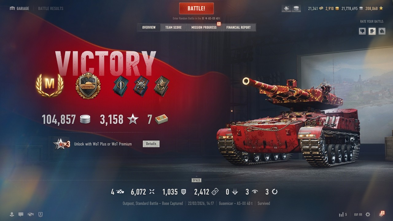 AS- 40 XX t: Knight of the Outpost 6k dmg. World of Tanks