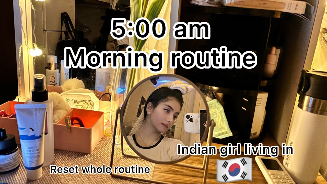🇰🇷Morning routine vlog / indian student living in south korea / busy university day 🏫🎀☕️🇰🇷