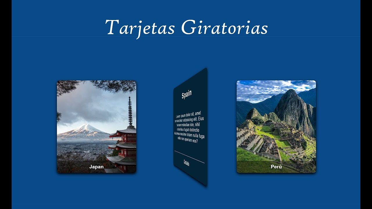 Tarjetas Giratorias (flip card) | HTML y CSS