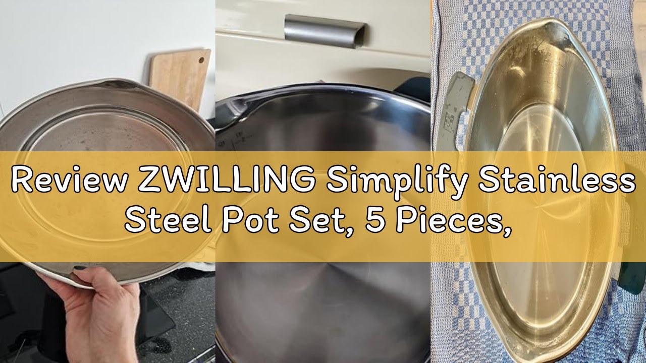 Review ZWILLING Simplify Stainless Steel Pot Set, 5 Pieces, Integrated Sieve, Suitable for Induction