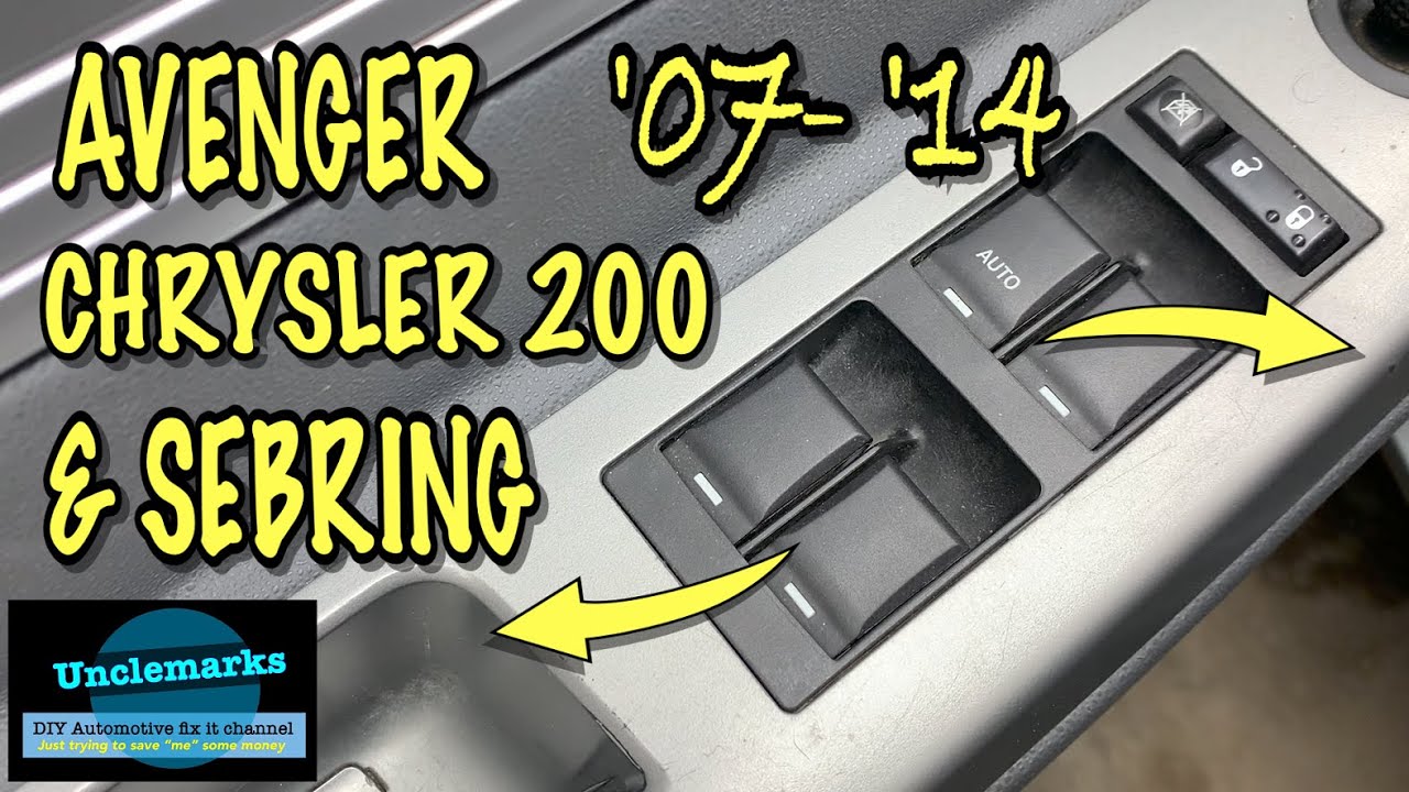 How to replace power door lock & window switches on Avenger 200 & Sebring (EP262)