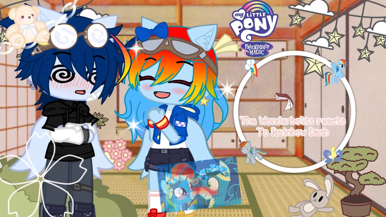 ꒰ ♡ ꒱ Mlp || The Wonderbolts reacts to Rainbow Dash || Soarindash 🌩+🌈