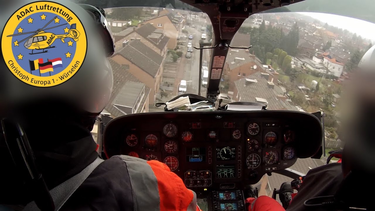 Christoph Europa 1 (EC-135) Cockpit: Einsatz in Merkstein