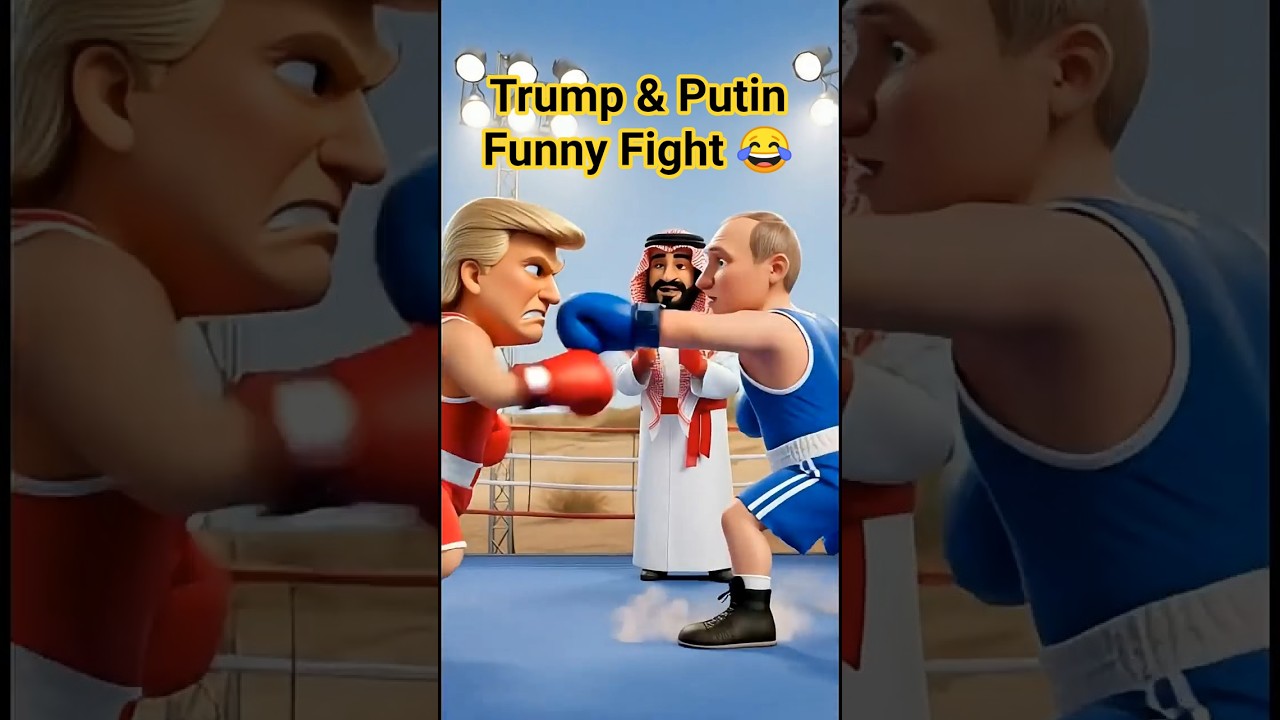 Epic Boxing Battle: Putin vs Trump | (Funny Animation) | #iran #trump  #netanyahu  #israel  #funny