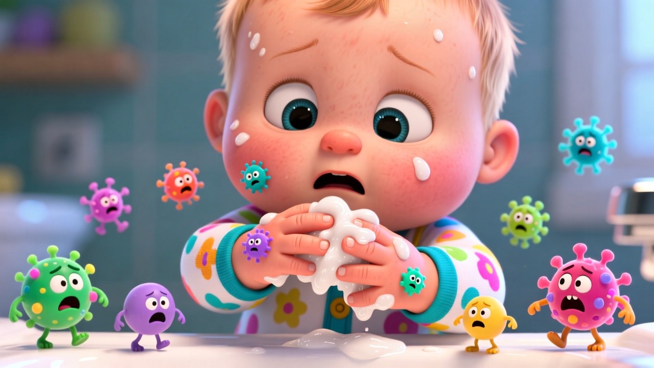 Wash Your Hands Song 🧼✨ | Healthy Habits Song for Kids | Fun Hygiene Nursery Rhyme