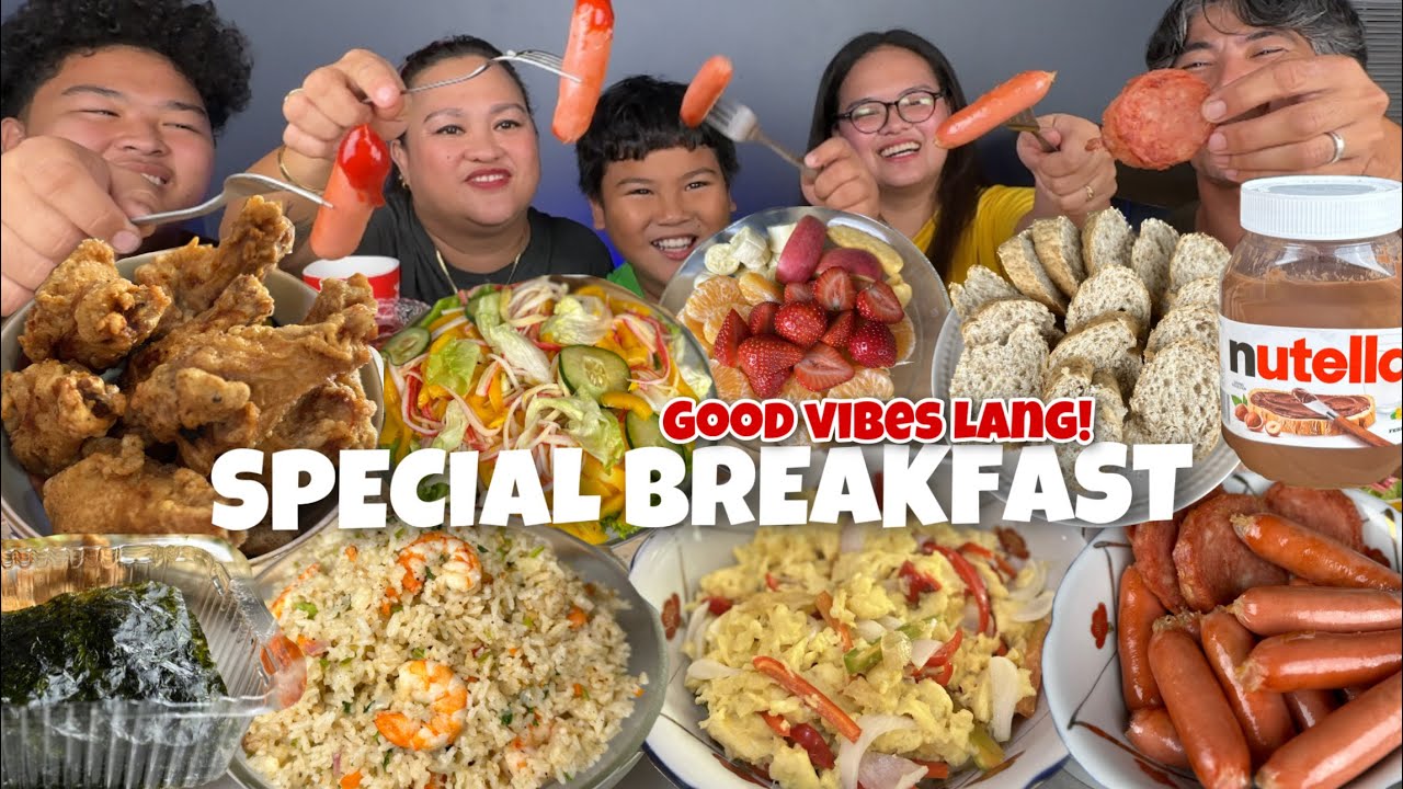 SPECIAL BREAKFAST OVERLOAD! PINOY MUKBANG WITH JUST LAFAM