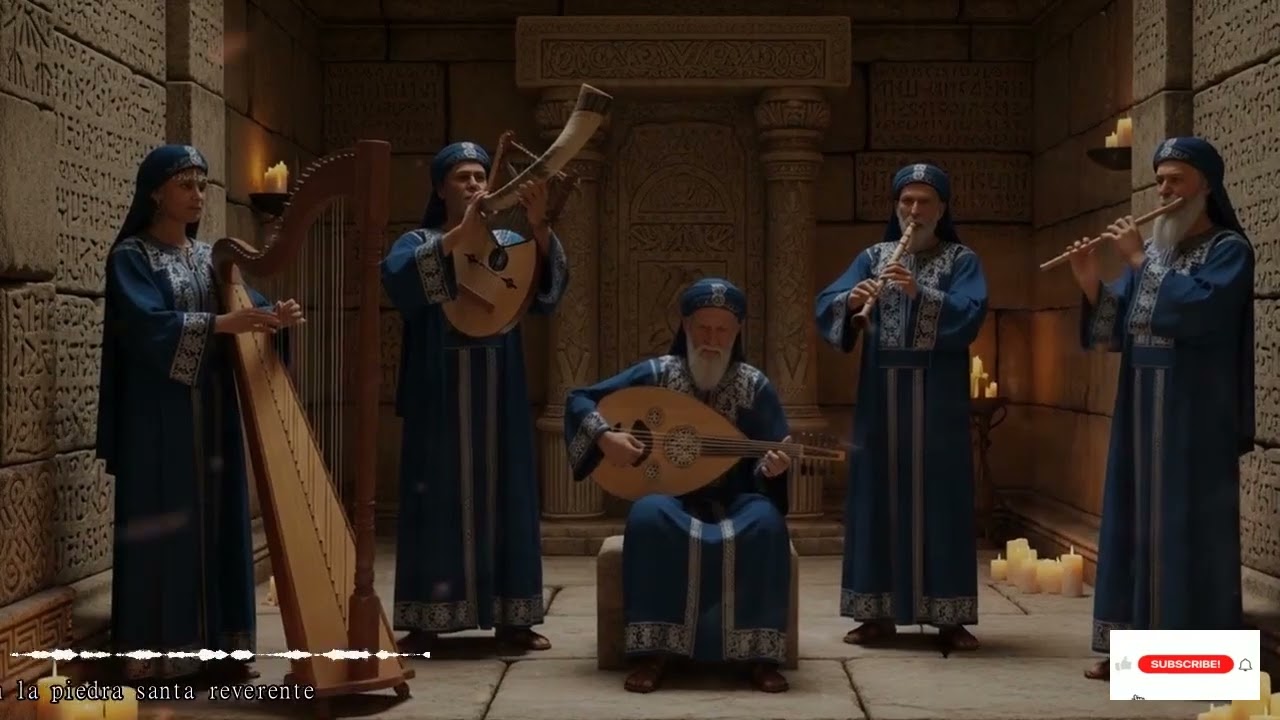 Cánticos Levíticos En La Tierra Santa Con Shofar E Instrumentos Sagrados Elevando Alabanza A Adonai