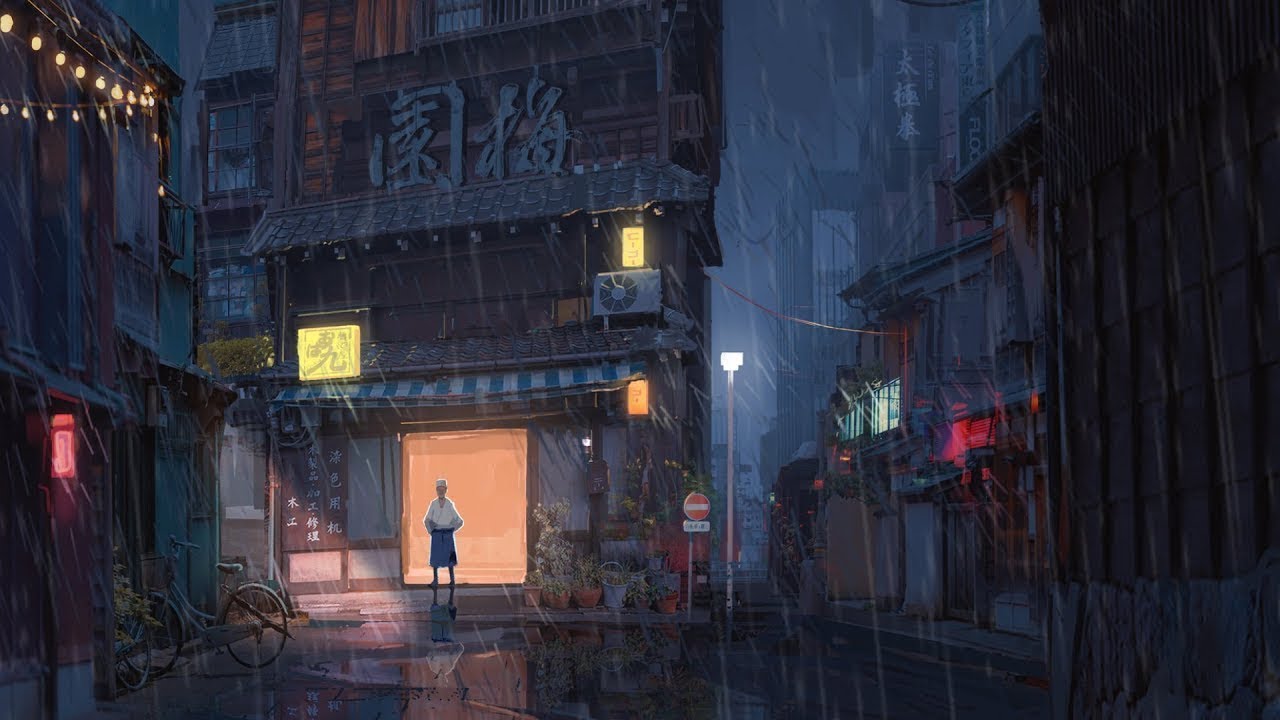 RAINING IN ＮＡＧＯＹＡ (Lofi HipHop) 3 HOURS E X T E N D E D
