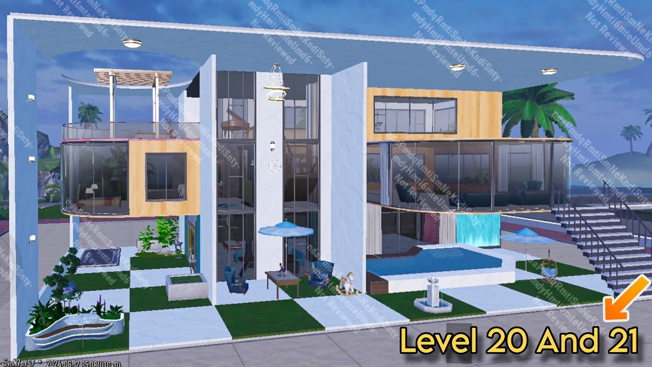 I Create Real Model Home With Swimming pool,Playground For 15-21 level Pubg Home Design 2024