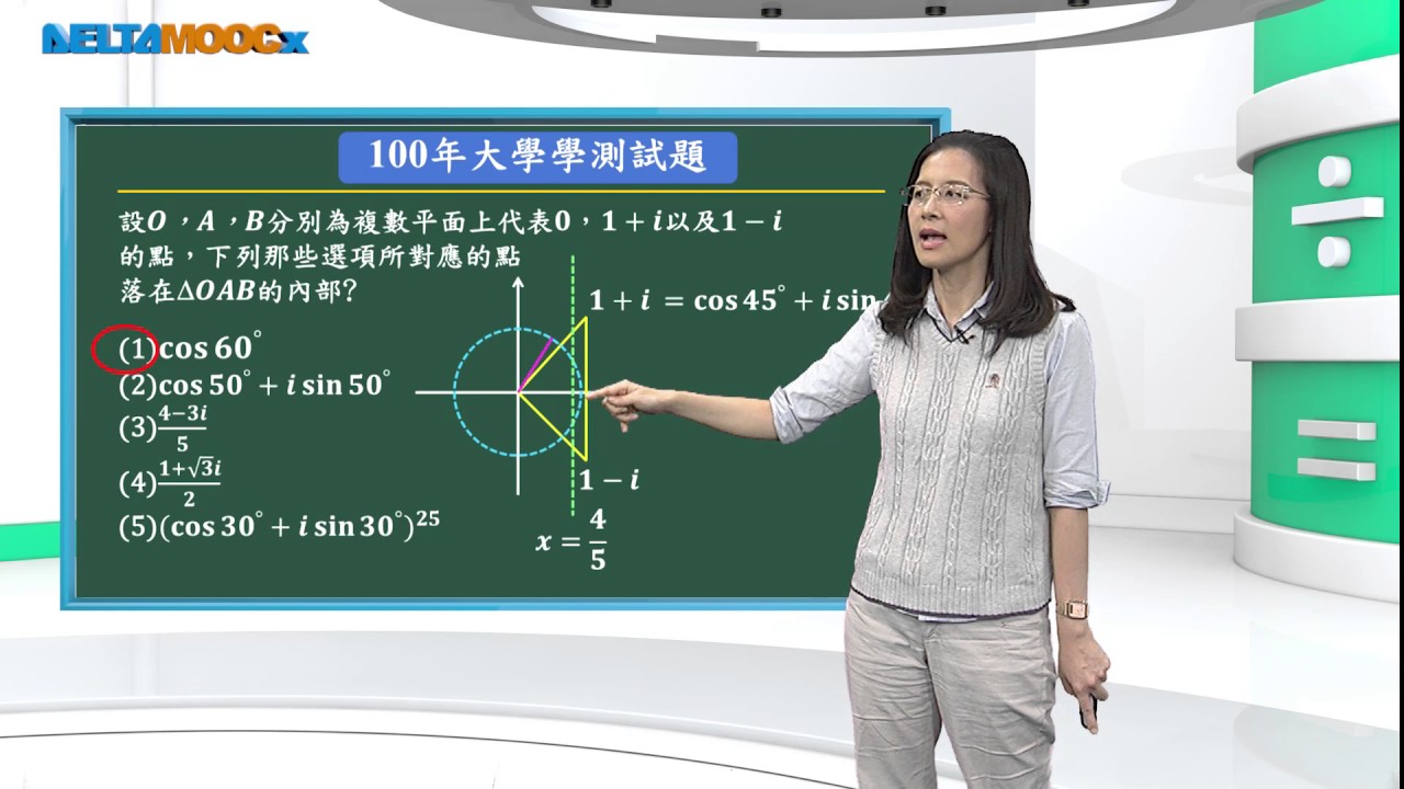 高中數學_三角函數_複數的幾何意涵_歷屆試題解析(二)_吳汀菱
