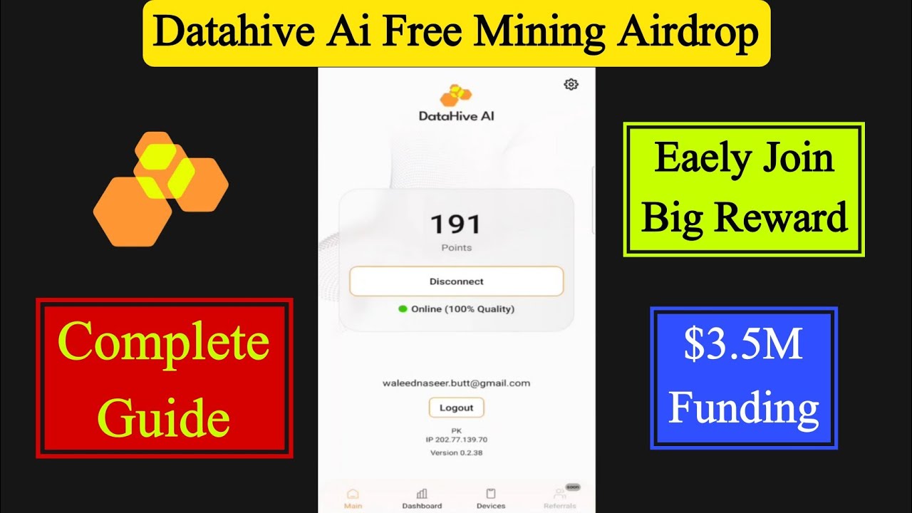 DataHive Ai Mining Airdrop Full Guide | DataHive Airdrop Real or Fake? | DataHive Ai Airdrop