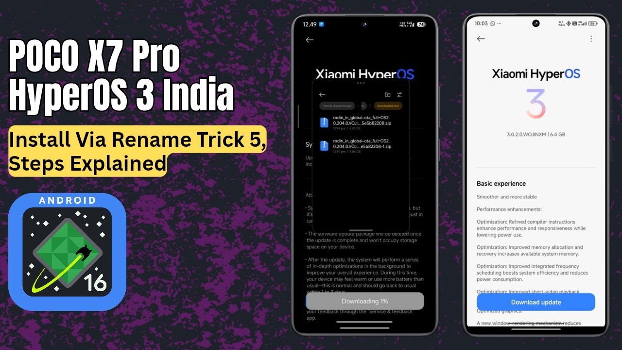 POCO X7 Pro HyperOS 3 India Update -  Install Now using Rename Trick 5