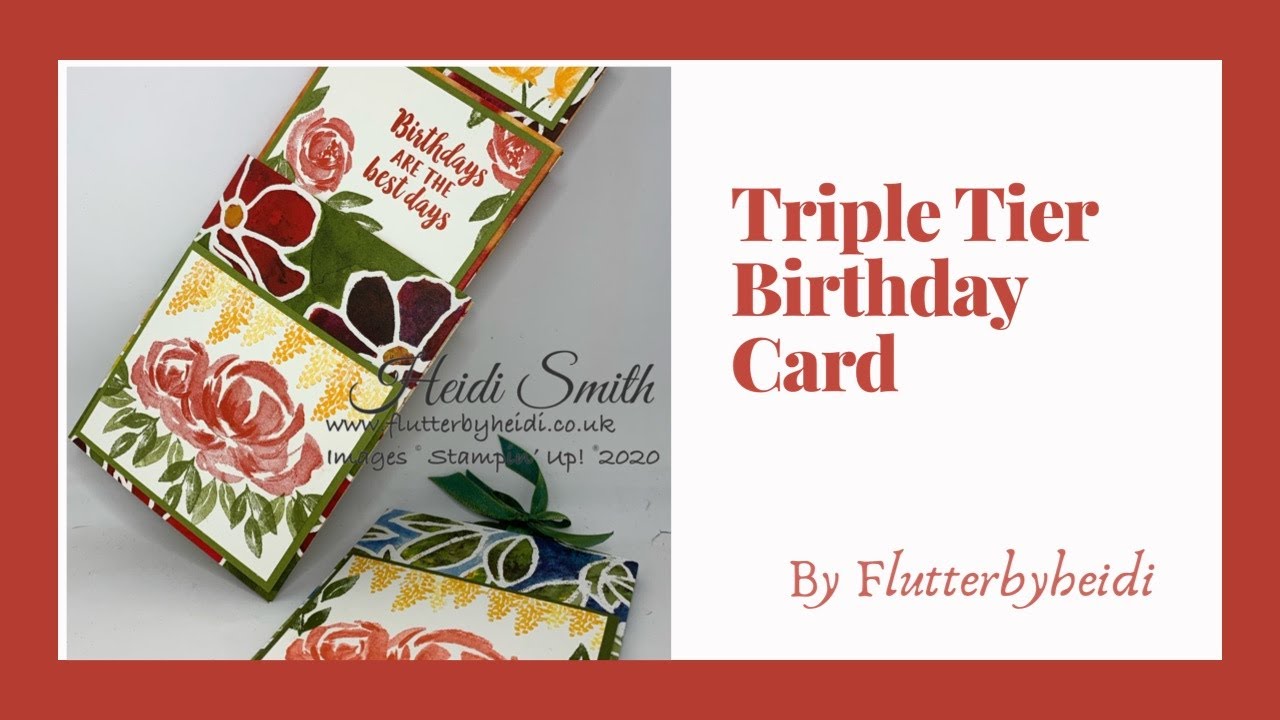 Fun Fold #86 How to make a Triple Tier Birthday Card CRAFT HOW TO