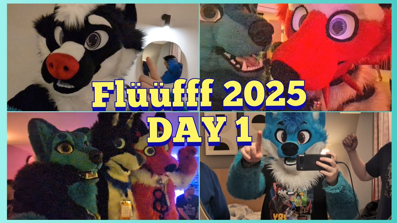 Flüüfff 2025| DAY 1| Goofing off at a furry con! #furry #convention #fursuiting #fursuiter 
