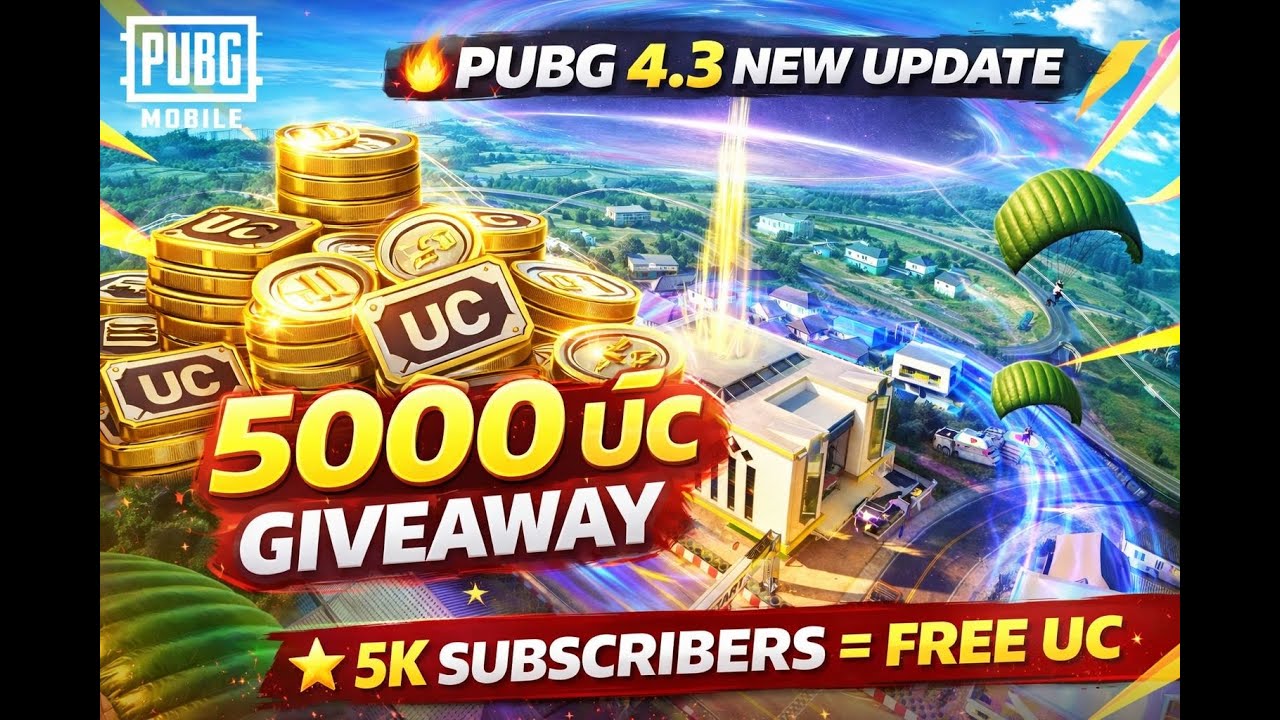 Free 5000 UC Giveaway 😱 | PUBG Mobile Live Stream | 5K Subs Celebration free uc
