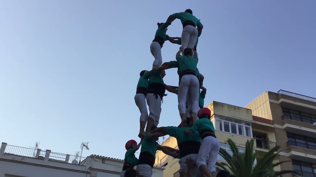 Castellers performing in Lloret de Mar