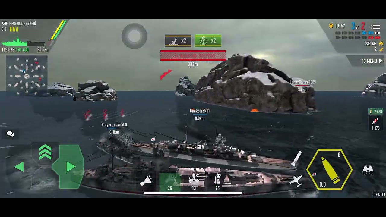 HMS Rodney vs Fuso, Enterprise and Nagato 
