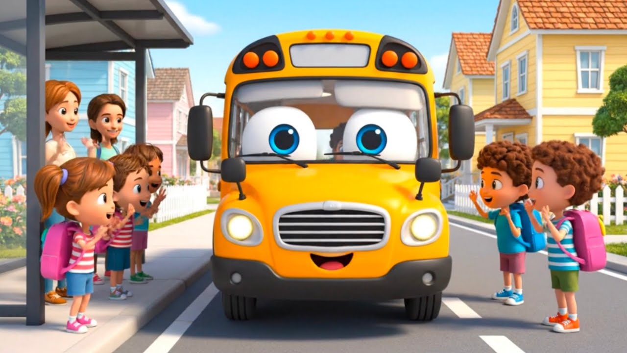 Wheels on the School Bus Adventure | Counting Kids 1–10 | Happy Nursery Rhymes