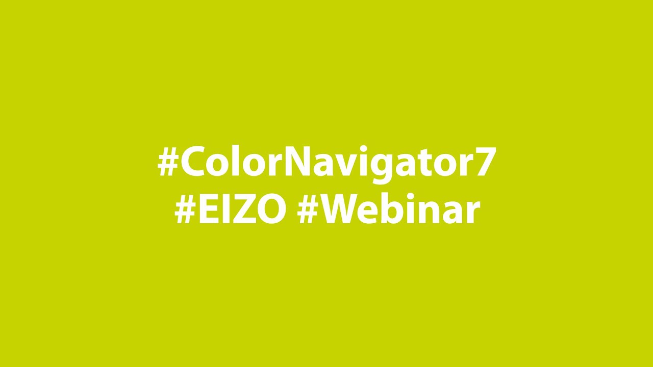 MD Eizo ColorNavigator 7 Webinar-Aufzeichnung